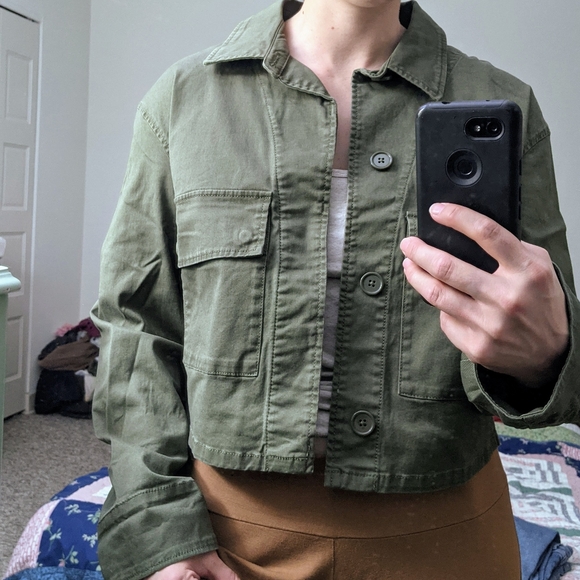Express cropped oversize jacket. - Picture 6 of 8